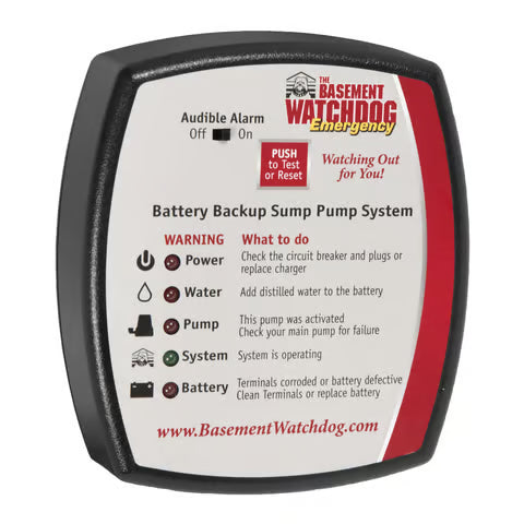 Basement Watchdog 1/4 HP 2,000 GPH Thermoplastic Dual Reed Switch Battery Backup Sump Pump
