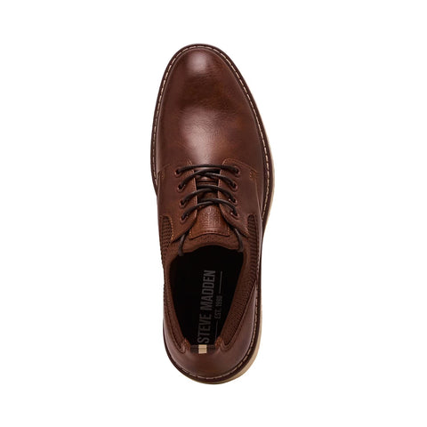 Steve Madden Men's P-Kenson Dress Shoe, Cognac, Size 10.5