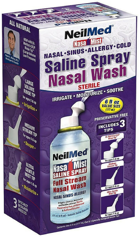 Saline Nasal Spray -BB 9/2029 6pack