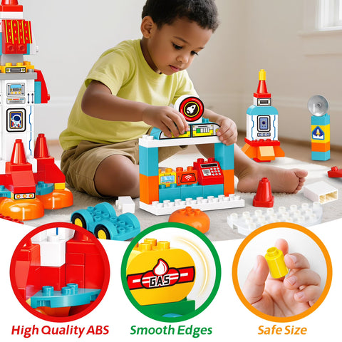 Spaceship Building Blocks for Toddlers 1-3-5