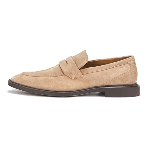 HUGO Gryff Suede Loafer, Grey Taupe, Size 8.5