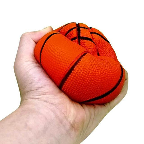 Squish-Eez Jumbo Sports 4" Basketball Scented Slow Rising Squishy Toy – 20 Count