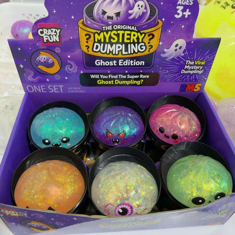 Halloween Ghost Dumpling Glitter Squishy Blind Box 12 Piece Set