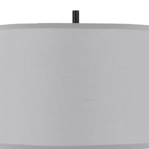 Cal Lighting Salford 30 Clear Glass and Wood Jar Table Lamp