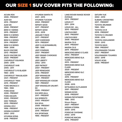 Budge Ultra SUV Car Cover – UV & Water-Resistant Protection, Size U-1: 186" L x 59" W x 60" H
