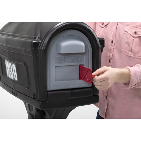 Simplay3 Dig Free Easy Up Classic Plastic Mailbox in Black, Rust Resistant