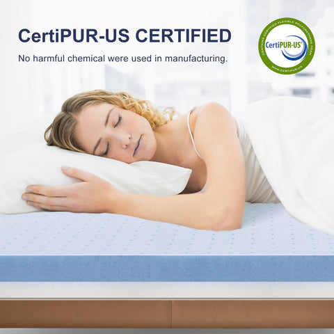 Bedstory 3" Gel Memory Foam Mattress Topper - King -Open box