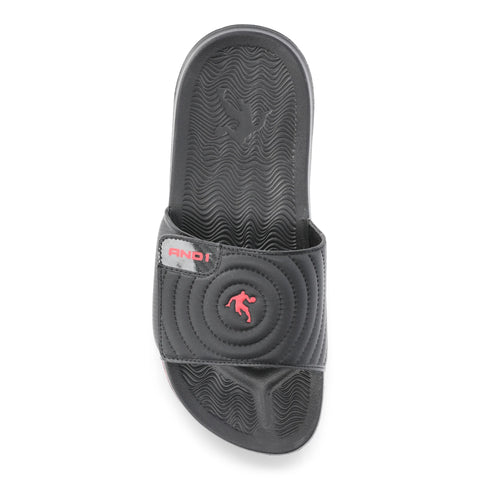 AND1 Men's Athletic Adjustable Swirl Slide Sandals