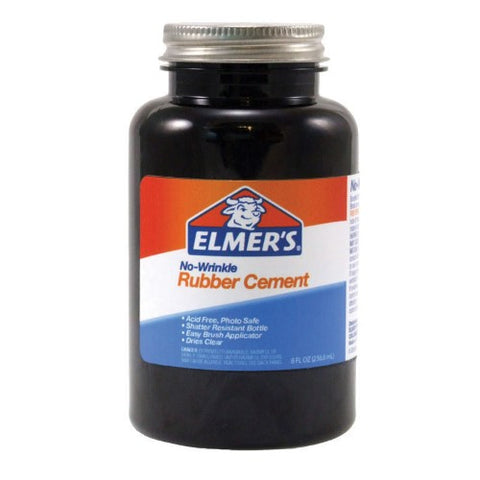 Elmer's No-Wrinkle Rubber Cement – 8 Oz, Brown