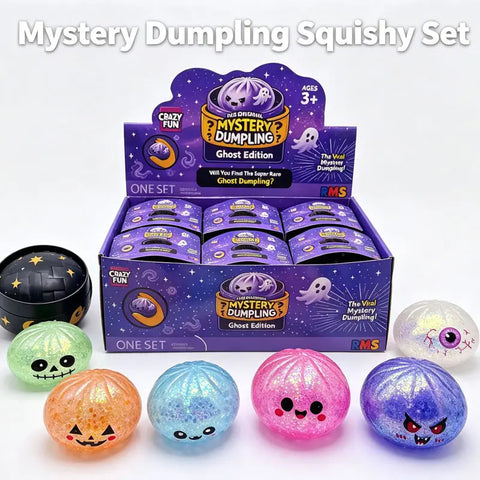Halloween Ghost Dumpling Glitter Squishy Blind Box 12 Piece Set