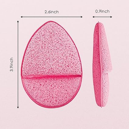 Pink Facial Sponge, 6 packs of 2