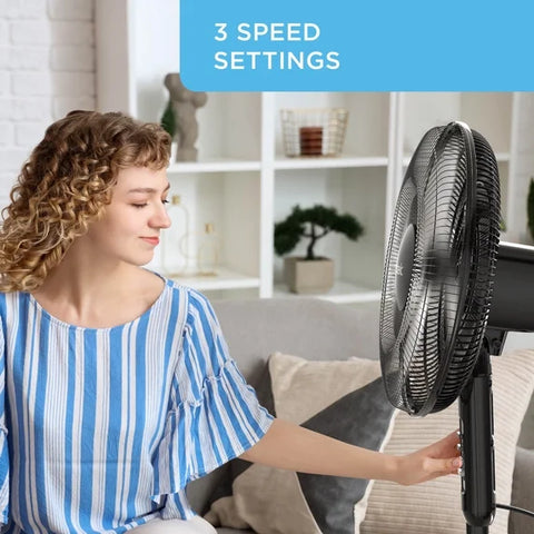 Airtek 16" Oscillating Pedestal Fan – Adjustable Height, Wide Area Oscillation