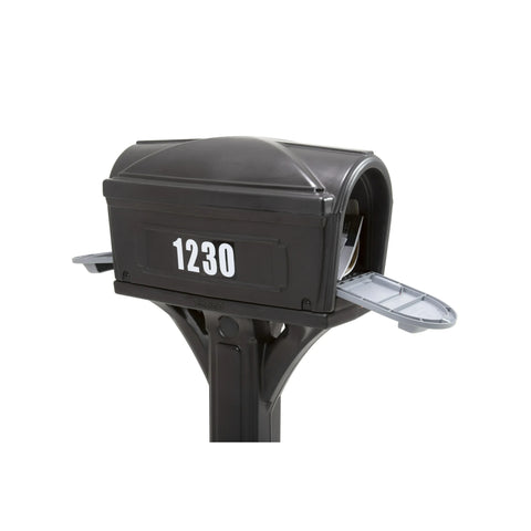 Simplay3 Dig Free Easy Up Classic Plastic Mailbox in Black, Rust Resistant