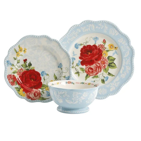 The Pioneer Woman Sweet Rose 12-Piece Dinnerware Set