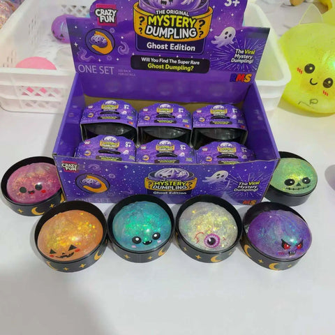 Halloween Ghost Dumpling Glitter Squishy Blind Box 12 Piece Set