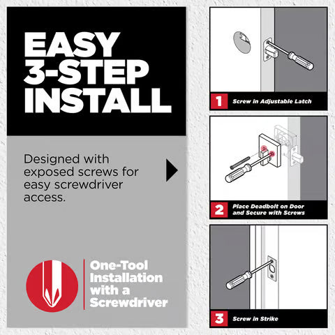 Kwikset SmartKey Security Single Cylinder Deadbolt – Satin Chrome
