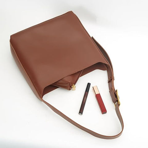 Leather Bucket Bags For Women,Slouchy Shoulder Bag Purses Hobo Tote Bags with Wallet