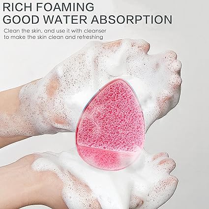 Pink Facial Sponge, 6 packs of 2