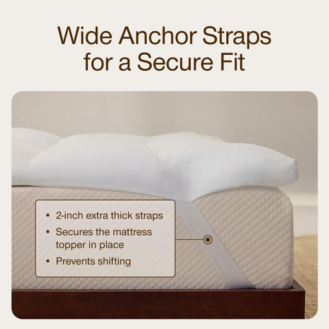 Coop Home Goods Essence Down Alternative Mattress Topper King - Open Box