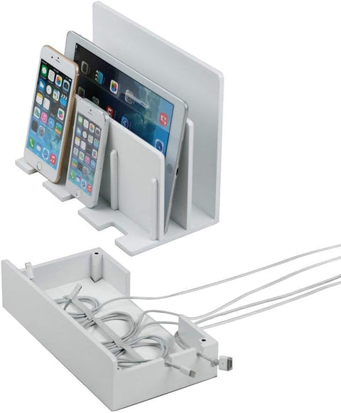 G.U.S. Multi-Device Charging Station Dock & Organizer - Multiple Finishes Available. for Laptops, Tablets, and Phones - Strong Build | High Gloss White - Open Box