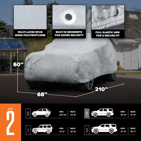 Budge Ultra SUV Cover – UV & Dirt Protection, Size U-2: 210" L x 68" W x 60" H