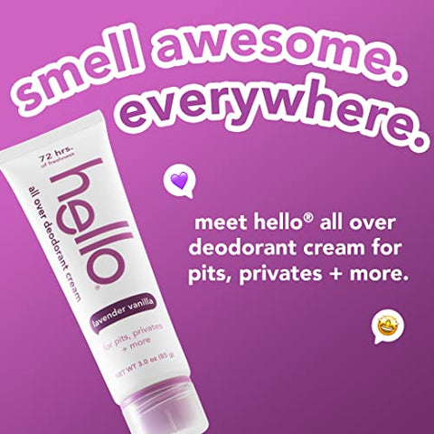 Hello All Over Lavender Vanilla Whole Body Deodorant Cream – 6 pack