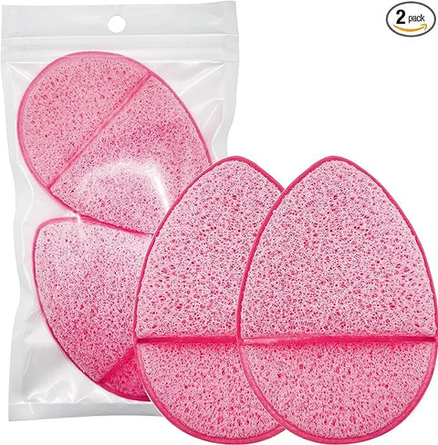 Pink Facial Sponge, 6 packs of 2