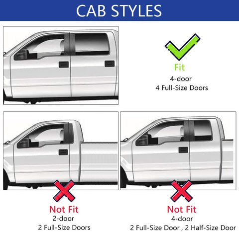 Window Visors Rain Guards for Ford F150 SuperCrew 2009 2010 2011 2012 2013 2014 Accessories, Wind Deflectors Vent Shades for Ford F150