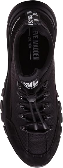 Steve Madden Men's CHASELY Sneaker, Black/Black, Size 10