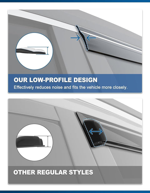 Tape-on Window Visors Rain Guards for Honda CR-V CRV 2023 2024 2025 2026