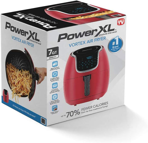 PowerXL Vortex Red 7 Qt Programmable Digital Air Fryer