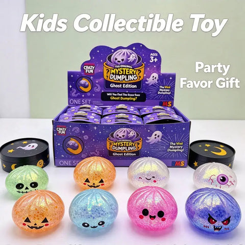 Halloween Ghost Dumpling Glitter Squishy Blind Box 12 Piece Set