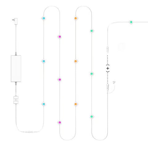 Feit Electric Starter Kit LED Smart-Enabled Permanent Color Changing String Lights, Multicolored, 50 Ft. - 30 Lights