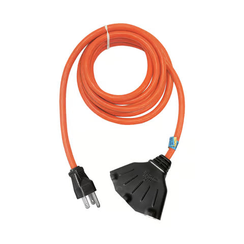 Ace Indoor/Outdoor 25 Ft. Triple Outlet Extension Cord 14/3 SJTW – Orange