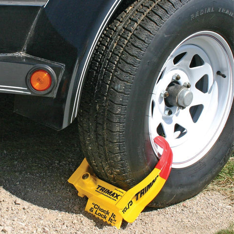 TRIMAX TCL65 - Trailer Wheel Lock - Fits 6"-10.5" Tires - Wheel Boot Lock for Trailer, Car, Truck, Boat, ATV, Camper,