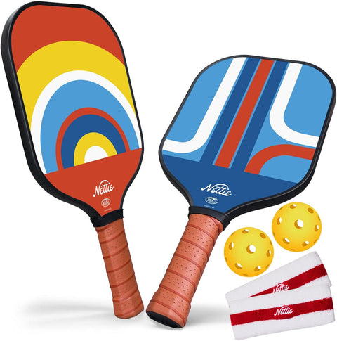 Nettie Pickleball Paddles Set of 1/2/4, USAPA Approved Carbon Fiber Pickleball Paddle