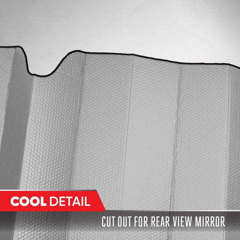 Motor Trend Accordion Gray Car Windshield Sun Shade - Car Sun Visor Sun Shade for Windshield - Window Shades for SUV & Truck - Dash Cover Sun Protection Window Shade Accessories - 58" x 24"