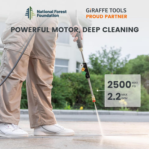Giraffe Tools Grandfalls Retractable Wall Mount Pressure Washer G20, 65FT