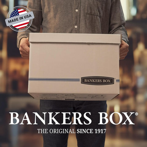 Bankers Box Stor/File Standard-Duty Storage Boxes with Lift-Off Lids, Letter/Legal, 10"x12"x15" - Case of 20