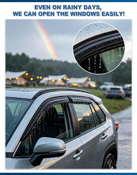 Tape-on Window Visors Rain Guards for Honda CR-V CRV 2023 2024 2025 2026