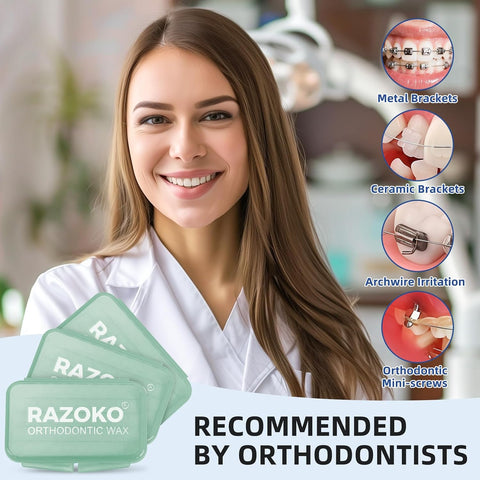 Orthodontic Wax for Braces –4 pack of 500-Count