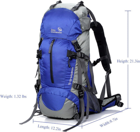 45L+5L Hiking Backpack (Blue)
