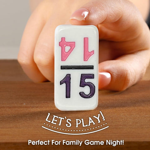 CHH Professional Double 15 Dominoes with Color Numbers, 136-Piece Domino Set for All Ages