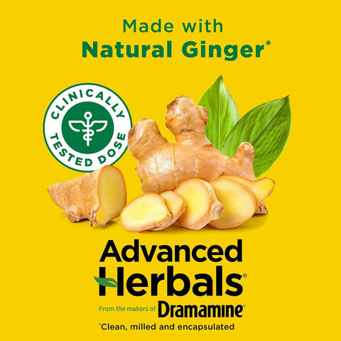 Dramamine , ginger Capsules, BB 8/2026 - 6 Packs of 18 ct boxes