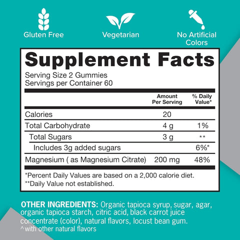 Magnesium Gummies- BB 6/2025 - 4 pack