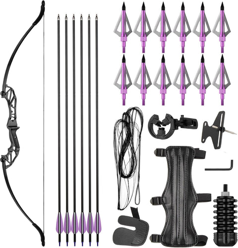 53" Archery Recurve Bow and Arrow for Adults/Beginners, Right Hand