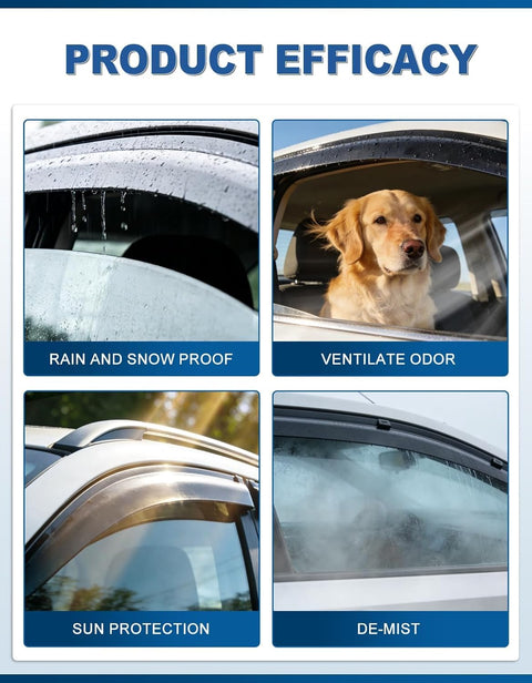 Tape-on Window Visors Rain Guards for Honda CR-V CRV 2023 2024 2025 2026