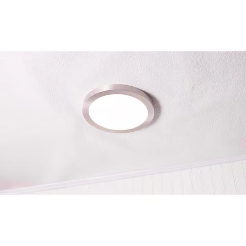 Feit EDGELIT 15" x 15" LED Flat Panel Light Fixture – Nickel Silver (1.1" Profile)