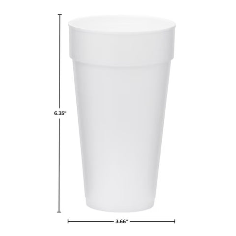 WinCup Foam Drink Cups, 18 Series, White, 20 oz, 500 Count