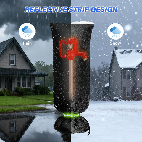 Bonviee Outdoor Faucet Covers for Winter – Insulated Freeze Protection, 35"H x 15"W (2-Pack)